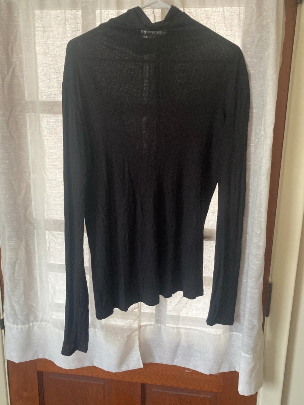 Vince Black Ribbed Turtleneck Size Medium
